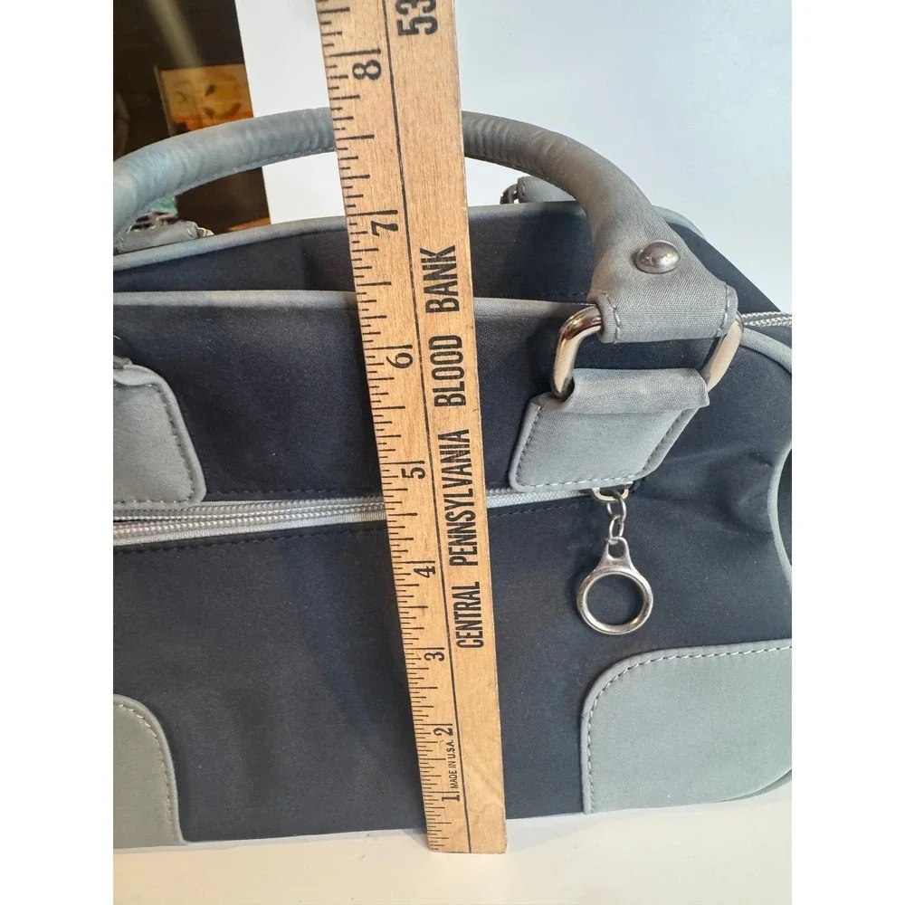 Sandol Penn‎ State Handbag Blue Gray Logo Purse Structured Mini Satchel